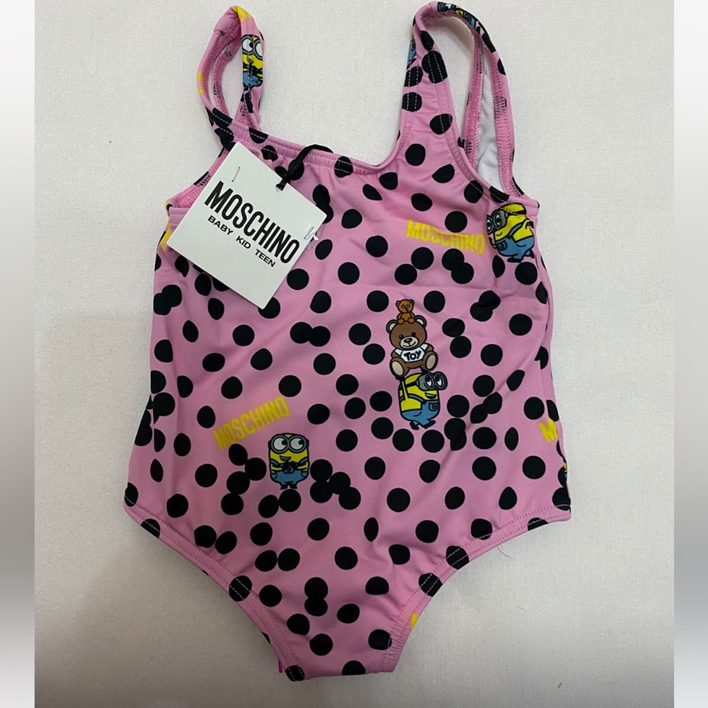 Baby  girl swimsuit 3/6 months Moschino pink pois
